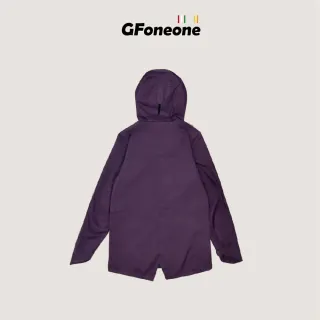 【GFoneone】女長版防水透氣機能外套-紫色(女外套 機能外套 薄外套 防水外套)