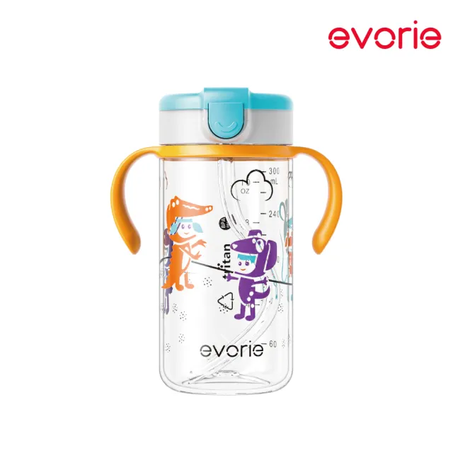 【Evorie】Tritan兒童水杯2入組 (300mL+380mL)