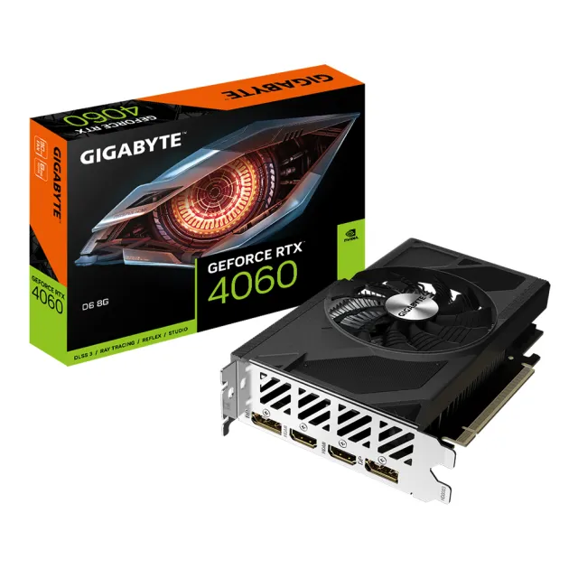 【GIGABYTE 技嘉】RTX4060+機殼組合★GeForce RTX 4060 D6 8G顯示卡C301 GLASS V2 機殼