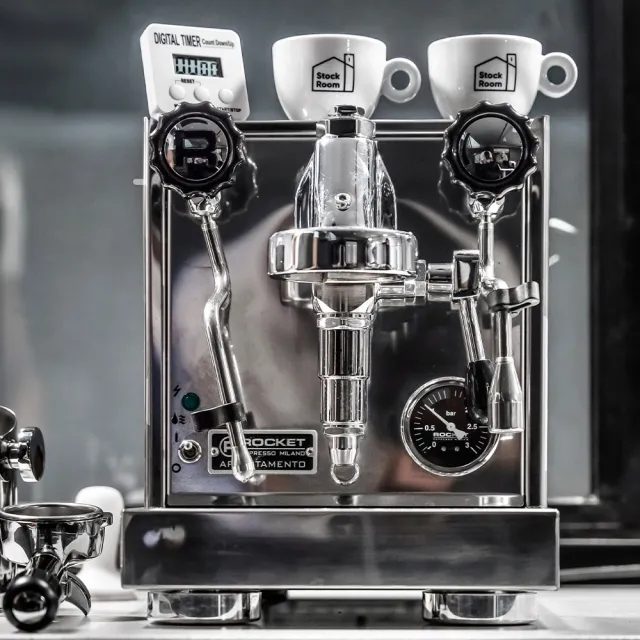 【Rocket Espresso】Appartamento 半自動義式咖啡機(家用型/黑底雙色任選)