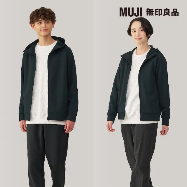 【MUJI 無印良品】男抗UV速乾裏毛拉鍊連帽外套(共3色)