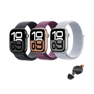 無線充電器組【Apple】Apple Watch S10 GPS 42mm(鋁金屬錶殼搭配運動型錶環)