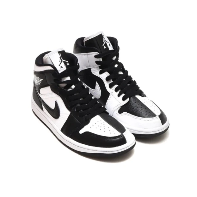 NIKE 耐吉 Air Jordan 1 Mid Invert Split Black White 黑白 陰陽 高筒 穿搭 女鞋 DR0501-101