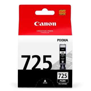【Canon】官方直營 PGI-725BK 原廠黑色墨水匣(iP4870/MG5270/MG5370/MG6170/MG6270/MP545/MP568/MP638)