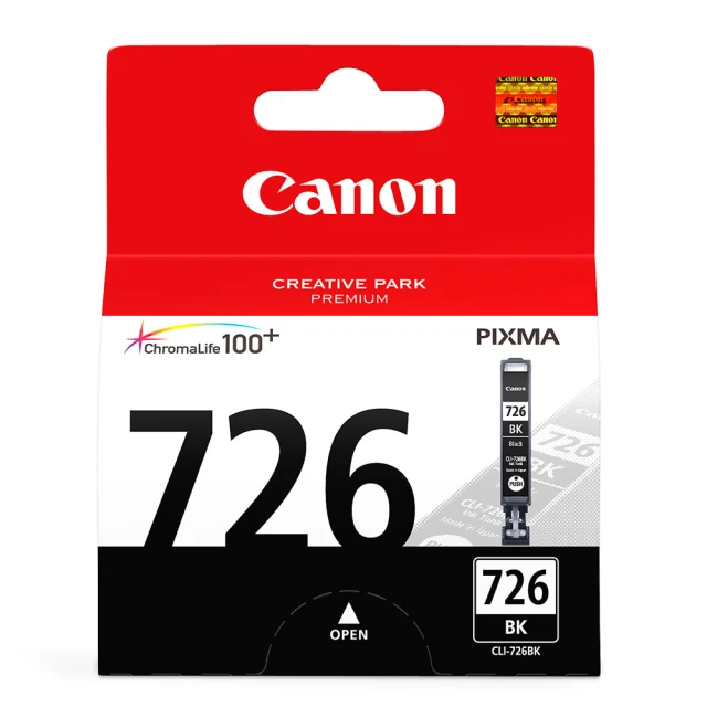 【Canon】官方直營 CLI-726BK 原廠淡黑色墨水匣(iP4870/MG5270/MG5370/MG6170/MG6270/MX886/MX897)