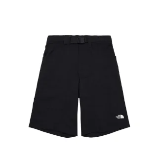 【The North Face 官方旗艦】北面男款黑色吸濕排汗可調節腰帶舒適休閒短褲｜8AV6JK3