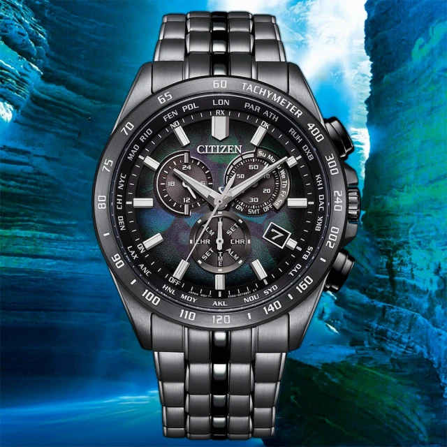 CITIZEN 星辰 100週年限量宇宙幻彩 光動能電波手錶 LAYERS of TIME Promaster 聖誕節 禮物(CB5878-56E)