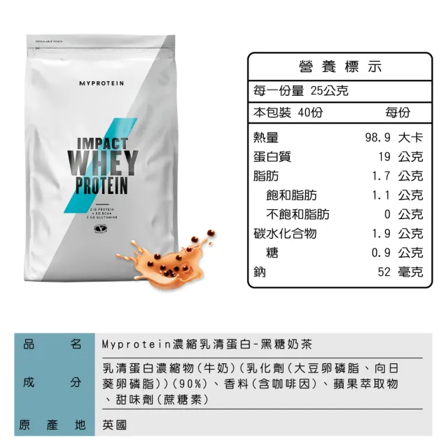 【MYPROTEIN】濃縮乳清蛋白1KG(多口味可選)