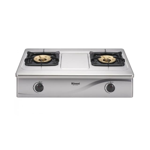 【林內】雙口不鏽鋼台爐(RTS-203SC原廠安裝)