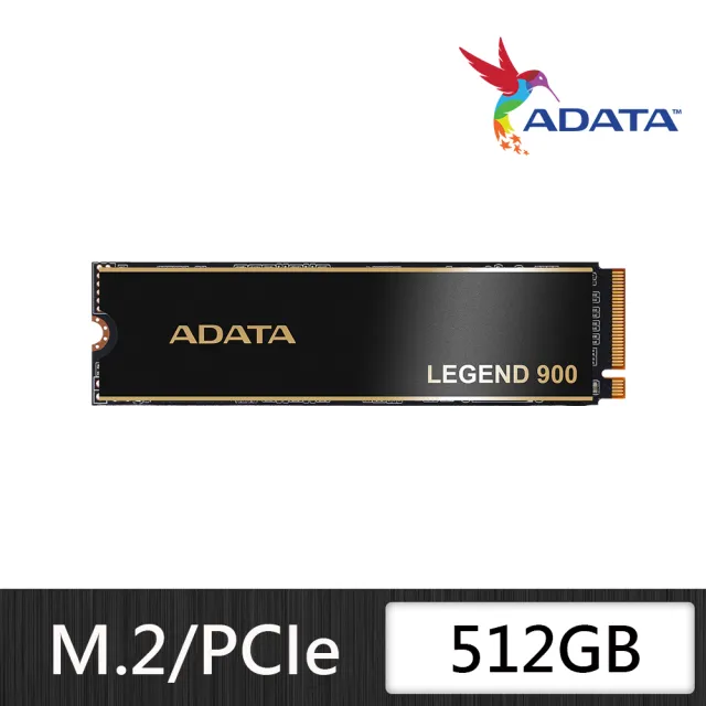 【ADATA 威剛】LEGEND 900 PCIe Gen4x4 M.2 2280 512GB 固態硬碟(讀6200MB/寫2300MB*附散熱片)
