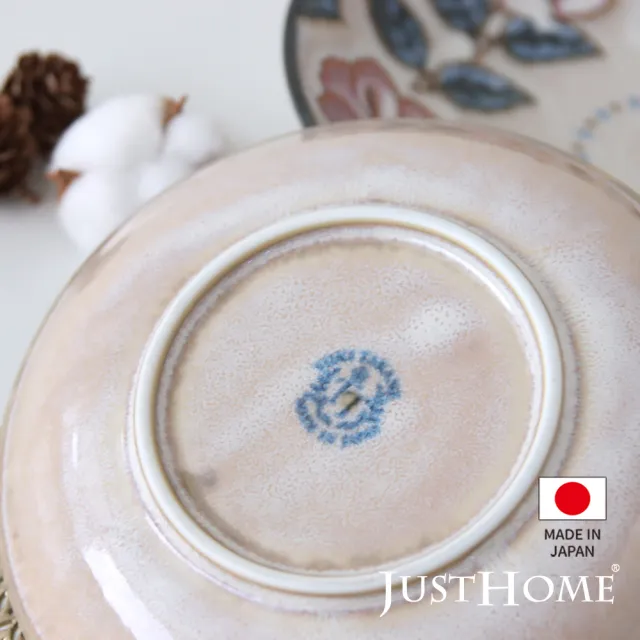 【Just Home】日本製玫瑰窯變陶瓷7.3吋橢圓長盤(日本製 燒物盤 點心盤 骨盤 小菜盤 蛋餅盤)