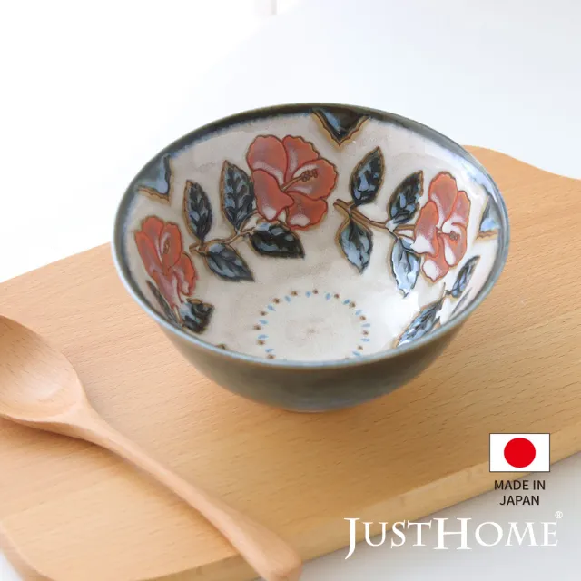 【Just Home】日本製玫瑰窯變陶瓷6吋多用碗(日本製 碗 湯碗 麵碗 碗盤)
