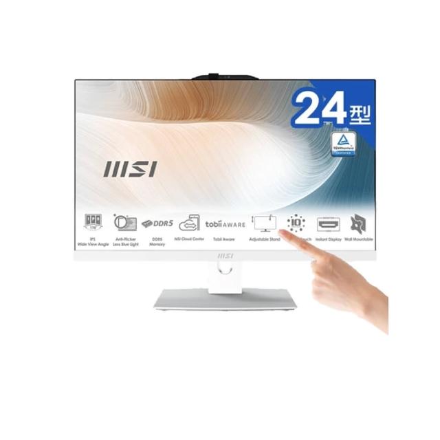 【MSI 微星】24型 i5 觸控液晶電腦(Intel Core 5 120U/8G/1T SSD/W11P/Modern AM242TP 1M-1211TW)