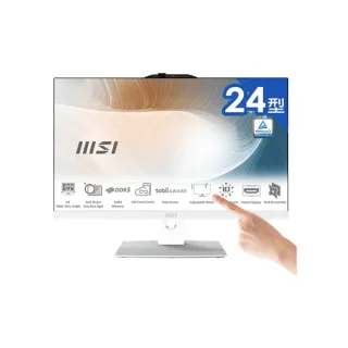 【MSI 微星】24型Core 3 觸控液晶電腦(Intel Core 3 100U/8G/512G SSD/W11/Modern AM242TP 1M-1063TW)