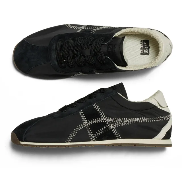 【Onitsuka Tiger】鬼塚虎 黑色車線虎爪紋 TIGER CORSAIR A55 休閒鞋 (1183C317-001)