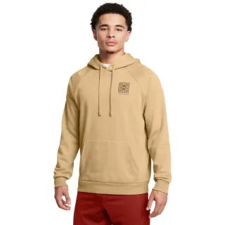 【UNDER ARMOUR】UA 男 Rival Mountain 長袖帽T_1387572-263(卡其色)