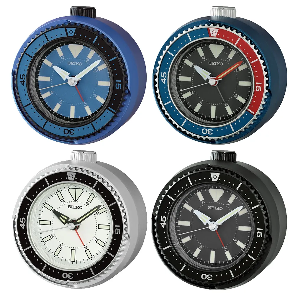 SEIKO 精工】水鬼造型靜音秒針防貪睡鬧鐘-4款可選情人節禮物(QHE207E