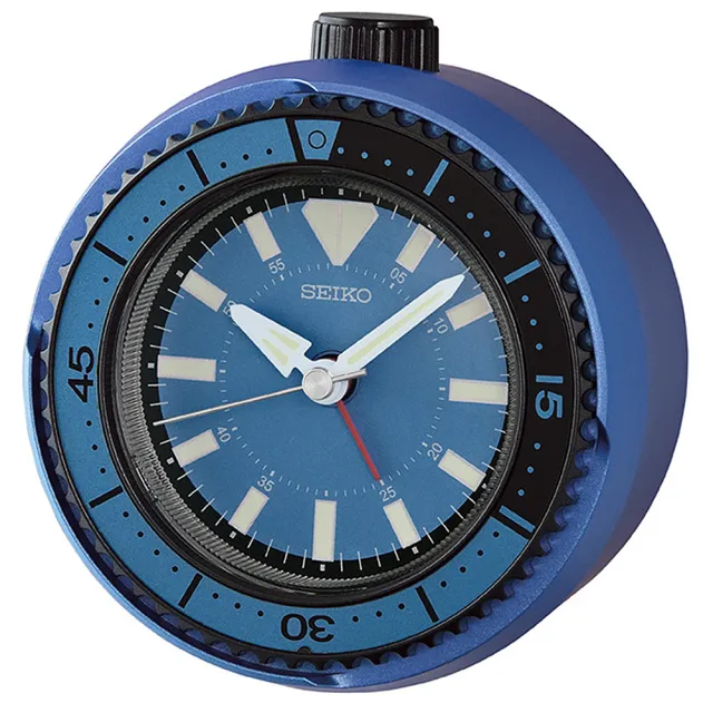 SEIKO 精工】水鬼造型靜音秒針防貪睡鬧鐘-4款可選情人節禮物(QHE207E