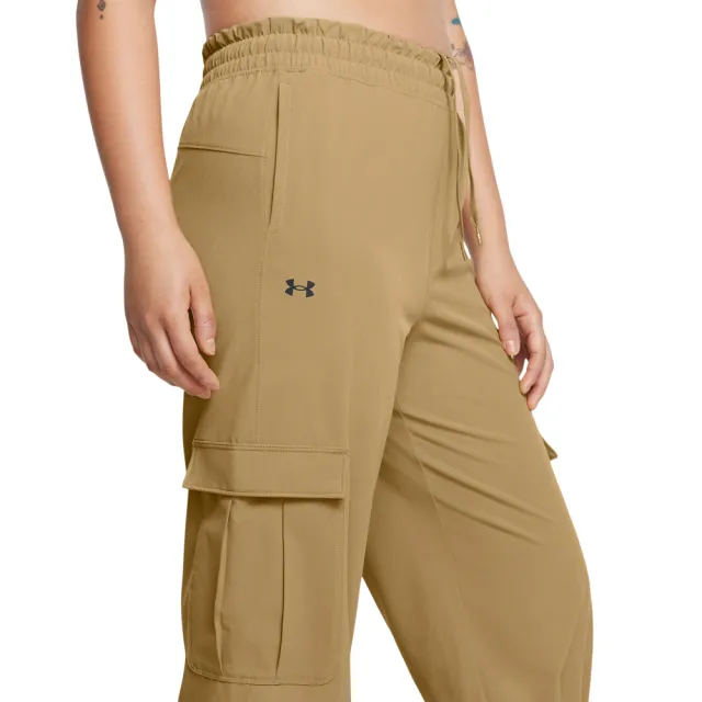 【UNDER ARMOUR】UA 女 Armoursport Woven Cargo長褲_1382696-263(卡其色)