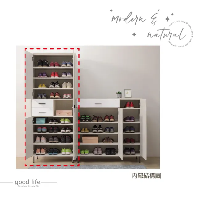 【麗得傢居】泰倫2.7尺高鞋櫃 玄關櫃 雙面櫃(台灣製造)