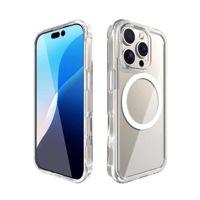 【ABSOLUTE】iPhone 16 Pro 6.3吋 LINKASE AIR 超越軍規防摔大猩猩玻璃手機保護殼(不思議無瑕透明)