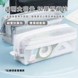 【考生必備】冷白透明雙層網紗文具筆袋(可入考場 學生 收納袋 網紗筆袋 鉛筆盒 收納盒 大容量)