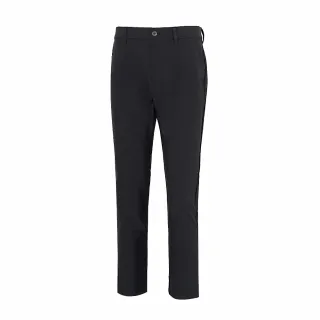 【LE COQ SPORTIF 公雞】高爾夫系列 男款黑色吸濕排汗抗UV雙向彈性基本款9分褲QGU8J851