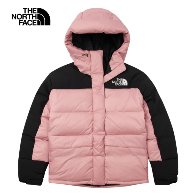 The North Face 經典ICON-北面女款粉紅色DWR防潑水連帽羽絨外套｜4R2W4YI