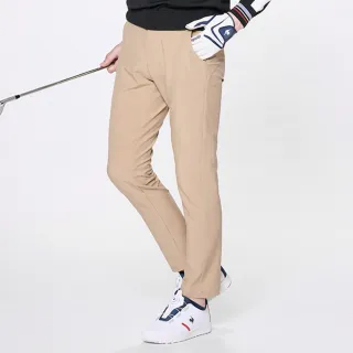 【LE COQ SPORTIF 公雞】高爾夫系列 男款卡其色吸濕排汗抗UV雙向彈性基本款9分褲QGU8J851