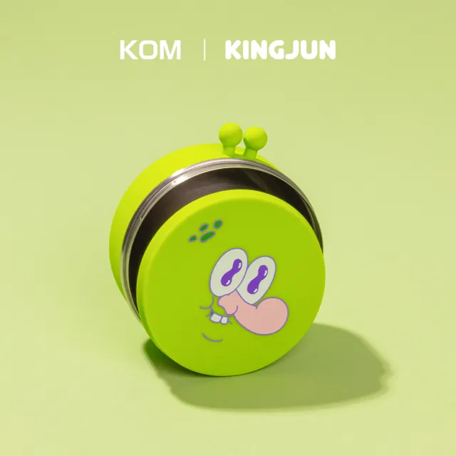 【KOM】KINGJUN聯名款｜可微波不鏽鋼便當盒1入(飯碗/湯碗/菜盤/湯匙/隔熱套)