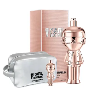 【KARL LAGERFELD 卡爾】時尚大帝•流光金淡香精100ml(贈盥洗包+同款小香乙瓶.專櫃公司貨)