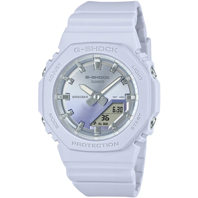 CASIO 卡西歐 G-SHOCK WOMEN 閃耀漸層防護構造雙顯錶 禮物 雙11(GMA-P2100SG-2A/速)