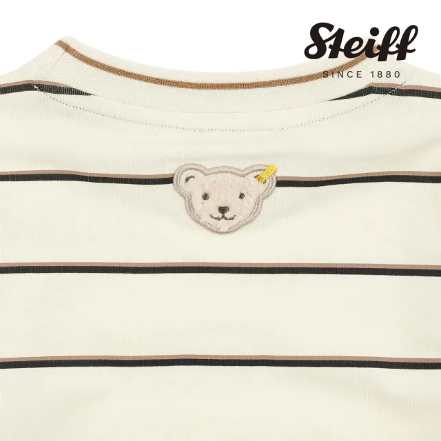 【STEIFF】熊頭童裝 條紋長袖T恤衫(長袖上衣)