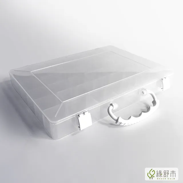 【Greencalm 綠舒市】樹德 手提多格風格小集盒 收納盒 手提盒 分類盒 飾品盒 SO-3122(自由間隔/手提/透明)