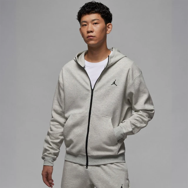 NIKE 耐吉 外套 男款 運動連帽外套 喬丹 AS M J DF SPRT HOOP FLC FZ 灰 FV8603-050(2S3973)