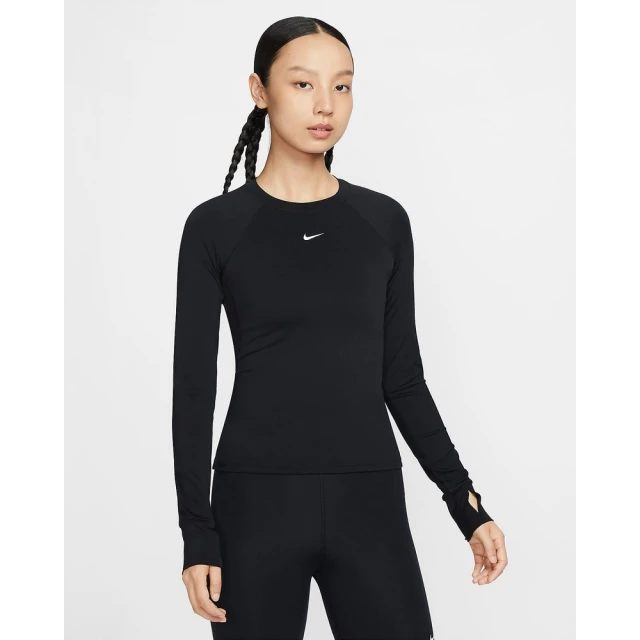 NIKE 耐吉 長袖上衣 運動休閒上衣 女款 AS W NK PRO DF LS BASELAYER 黑色(FV7846010)