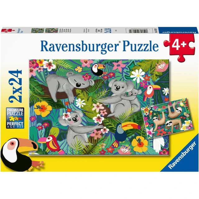 Ravensburger 維寶拼圖 無尾熊與樹懶 2*24片