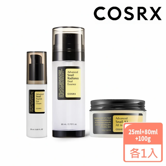 COSRXCOSRX 蝸牛強力保濕組(雙重精華+眼霜+修護霜)