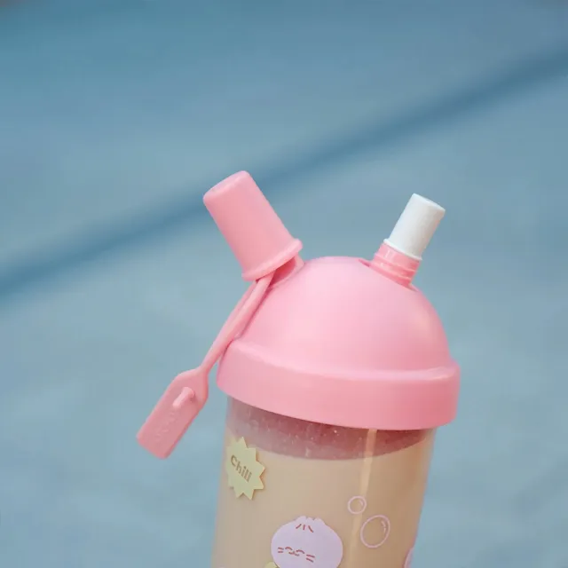【Holoholo】MILKTEA CUP 奶茶吸管杯-限量聯名 CHiiZ BEAR 起司貝爾(720ml/粉)