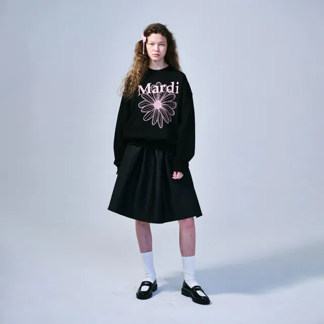 【MARDI MERCREDI】雙11印花大學TEE 黑 白 綠 經典小雛菊 臘腸狗 純棉 SWEATSHIRT FLOWERMARDI