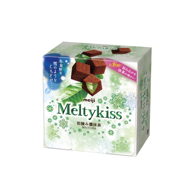 【Meiji 明治】Meltykiss 牛奶/草莓夾餡/抹茶夾餡/焦糖夾餡 可可粒(52g/盒)