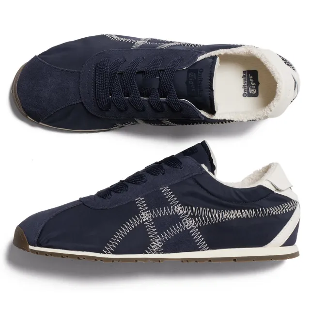 Onitsuka Tiger】鬼塚虎官方旗艦店墨藍色車線虎爪紋TIGER