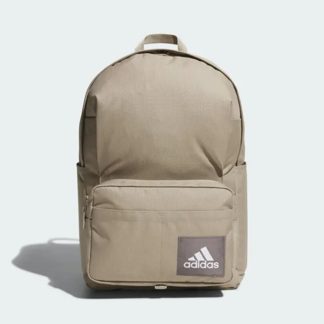 【adidas 愛迪達】ESS 2IN1 BP 後背包 雙肩背包 書包 運動 旅行包 二合一 愛迪達 卡其(IW9802)