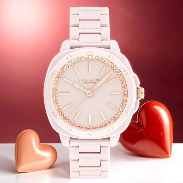 【COACH】Kitt 晶鑽陶瓷女錶 34mm 手錶 618年中慶 推薦(CO14504402)
