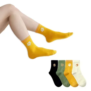 【哈囉喬伊】韓國襪子 美味食物毛邊中筒襪 女襪 A696(正韓直送 韓妞必備 棉襪 長襪 韓國少女襪)