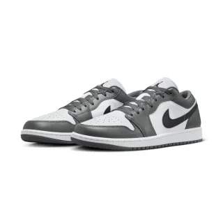 【NIKE 耐吉】Air Jordan 1 Low 鐵灰黑 553558-152(AJ1 經典 復古 簡潔 休閒鞋 男鞋)