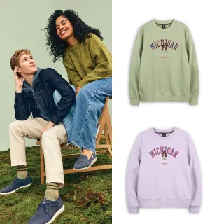 【Hush Puppies】男女裝 上衣 經典密西根刺繡狗大學T(男女款任選)
