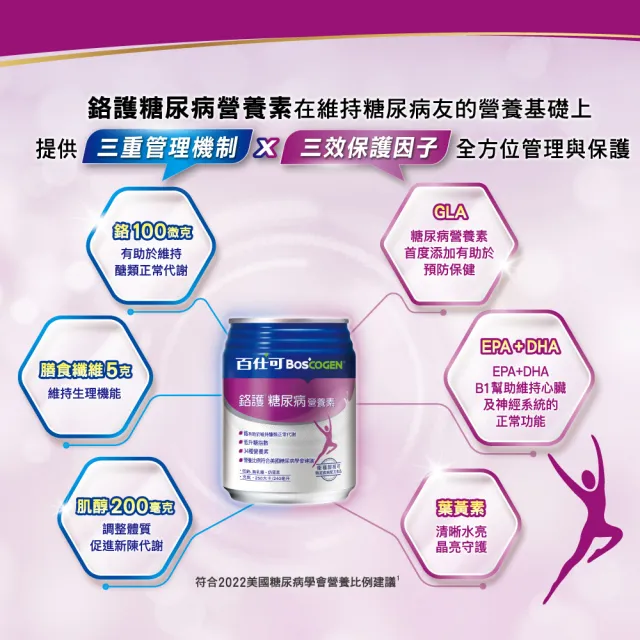 【Boscogen 百仕可】週期購_鉻護糖尿病特字號營養素240ml*24入(臨床醫學實證 4週有效維持良好營養狀態)