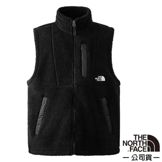 The North Face 男女 X-FLEECE 保暖多口袋立領休閒抓絨背心.拉鍊開襟背心(81SD-JK3 宇宙黑)