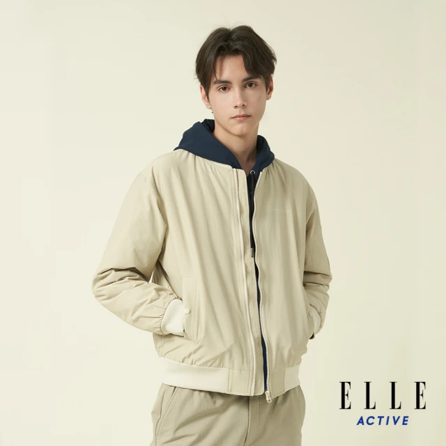 ELLE ACTIVE 男款 保暖鋪棉夾克外套-卡其色(EA24A2M6101#82)